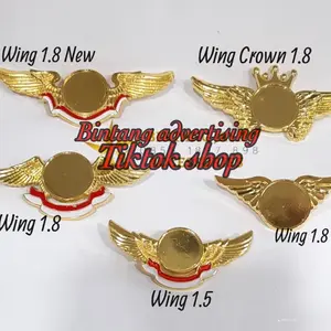 Pin Bros Pin Wing 1.8cm wing 1.5cm wing 1.8 cm polos wing 1.8 New Wing Crown 1.8 Pin Wing Peniti KWALITAS PREMIUM