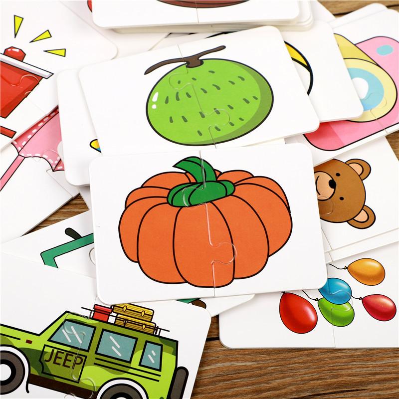 Bộ Đồ chơi Ghép Hình 2 Mảnh Giáo Dục Sớm Cho Bé Nhận Biết Hình Ảnh Toy