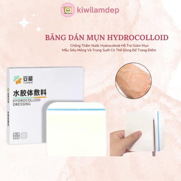  Băng Dán Mụn Hydrocolloid Chống Thấm Nước Siêu Mỏng Trong Suốt 10x10cm 