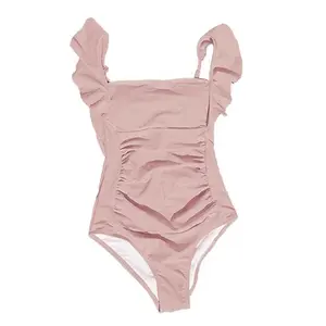 Swimsuit Baju Renang One Piece Wanita Ruffle Backless  5 Warna 9001