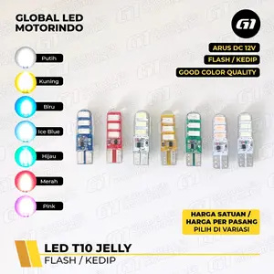 T10 Jelly 6 Mata Kedip / Harga Sepasang senja dc 12v