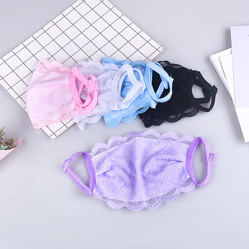 Lace Trim Face Mask - Lightweight and Breathable Design for Outdoor Activities, Comfortable and Reusable for Women