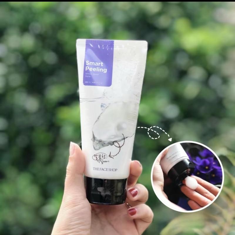 Hàng Chính Hãng- ￼Tẩy Da Chết NgọcTrai - White Jewel Peeling The Face Shop Smart Peeling 120ml serum  halong Skincare 1