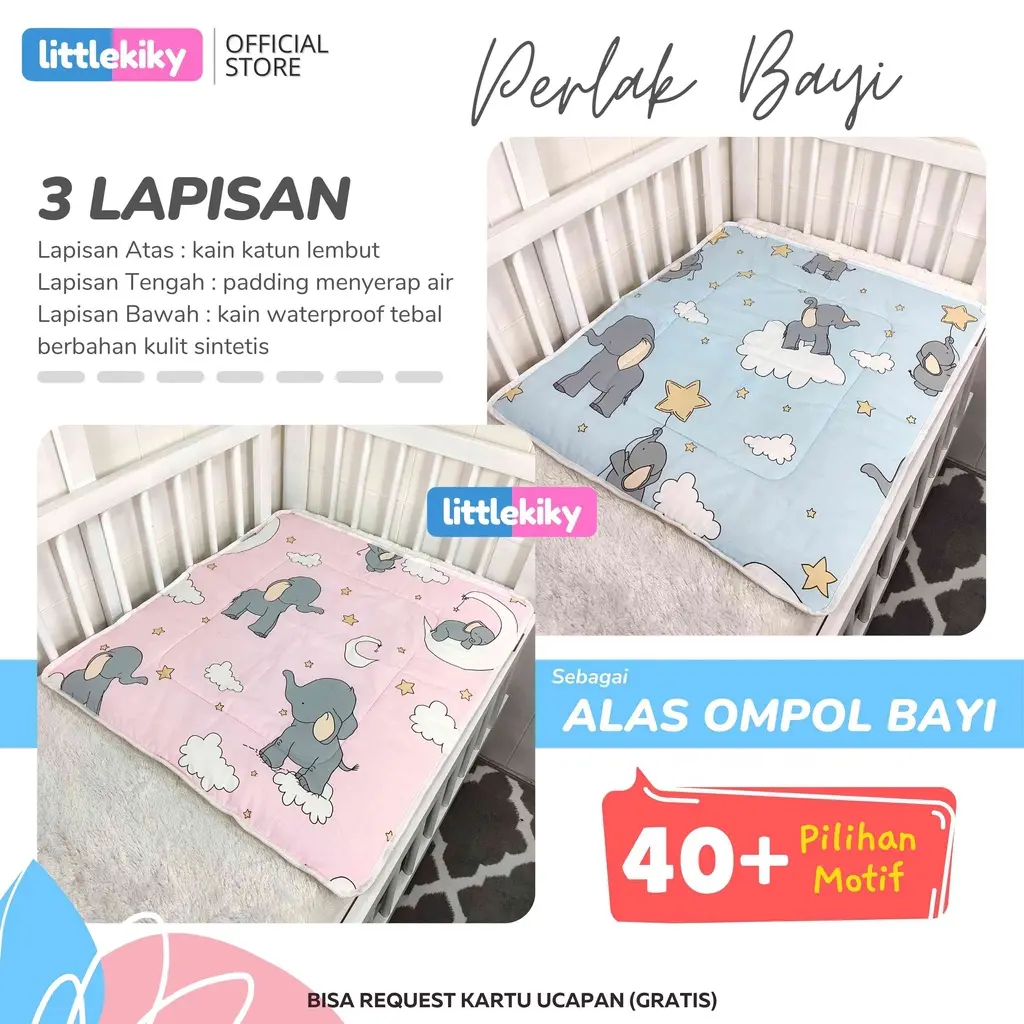 Perlak Bayi Katun 3 Lapis 80x70cm Anti Ompol Perlak Bayi Katun 3 Lapis 80x70cm Anti Ompol