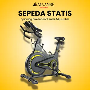 Sepeda Statis Gym | Spinning Bike dengan Resistansi Adjustable & Bracket Multifungsi untuk Olahraga di Rumah