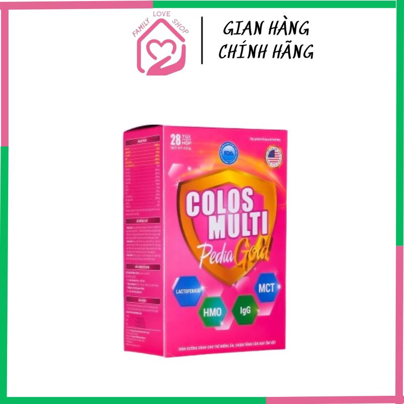 Sữa non Colos Multi Pedia Gold hộp 450gr- Hỗ trợ bé biếng ăn (28 gói x 16gr)