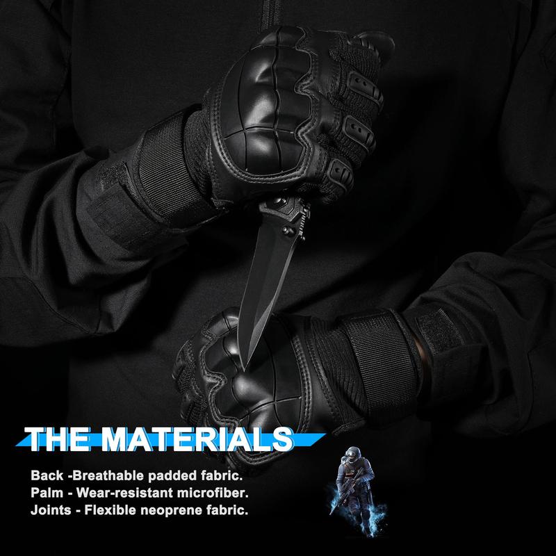 Product Introduction of 1 Pair Full Finger Leather Touchscreen Glove, Outdoor Sports Gloves For Men & Women, Sports Accessories, Protective Gear For Enduro Motocross & Racing 7