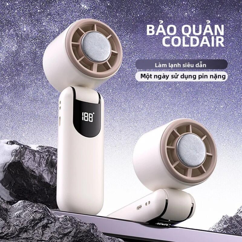 Quạt cầm tay tích điện 2025 pin 6000mAh dung lượng khủng - 5 cấp độ gió điều chỉnh màn hình LED thông minh quạt mini yoobao chính hãng tiện dụng