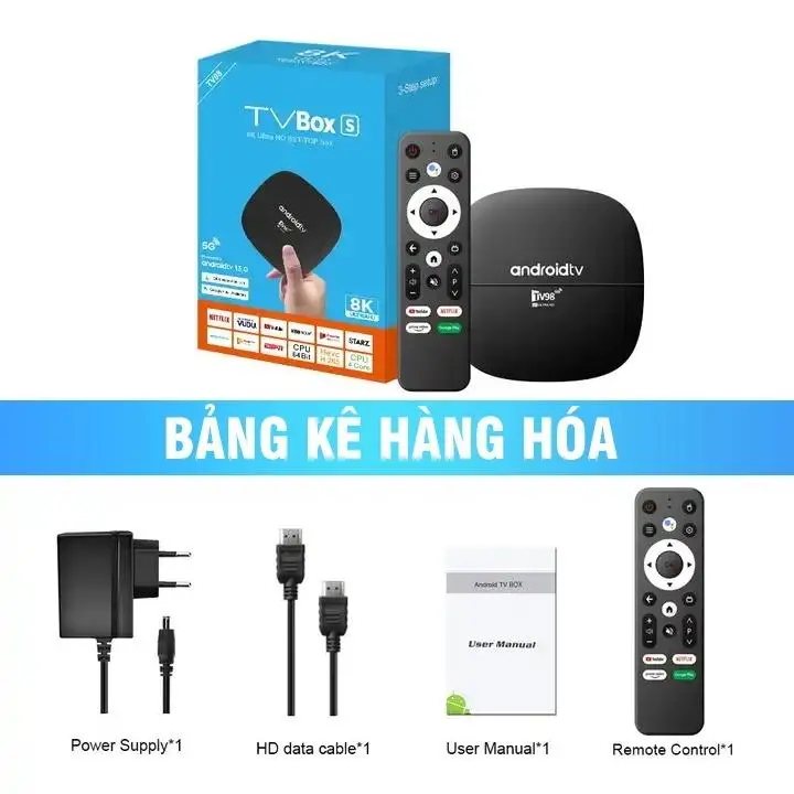 New Android TV Box TV98 Giọng Nói + 300 Kênh Miễn Phí Tiếng Việt Hát Karaoke Xem Phim Xem Bóng Đá Điều Khiển Tivi 8