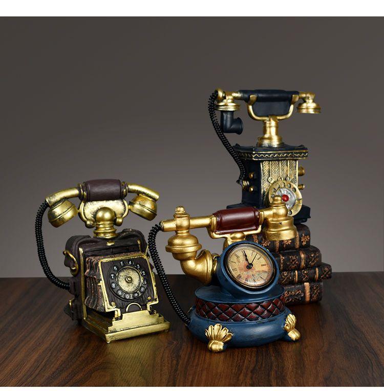 Product Introduction of Retro American Industrial Style Telephone Resin Model Decoration Living Room Simulation Crafts Wine Cabinet Decoration Creative 3