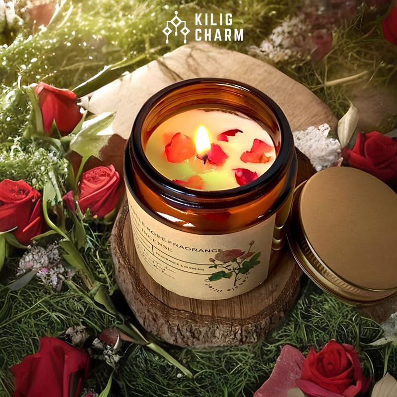 Nến Thơm Kilig Candle Hoa Thật 6 Mùi Hương Thiên Nhiên Nến Thơm Kilig Candle Không Khói & An Toàn Đồ Trang Trí Phòng Khách-KS02