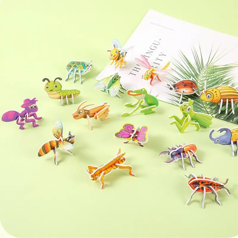 30pcs 3D Puzzle Pack - Cute Animal, Dino, Insect & Sea Creature Motifs. Educational ToyTOYStyai 5