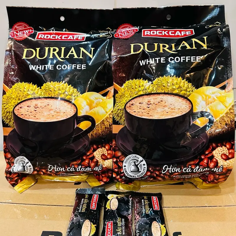 ( 2 TÚI ) CÀ PHÊ SẦU RIÊNG ROCK CAFE 1 túi 30 gói x 20g 2