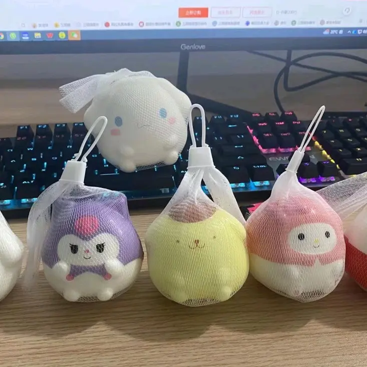 Sanrio đồ chơi nắn bóp đàn hồi giảm stress, Hình Cinamorrol, hello kitty, kuromi, melody 1