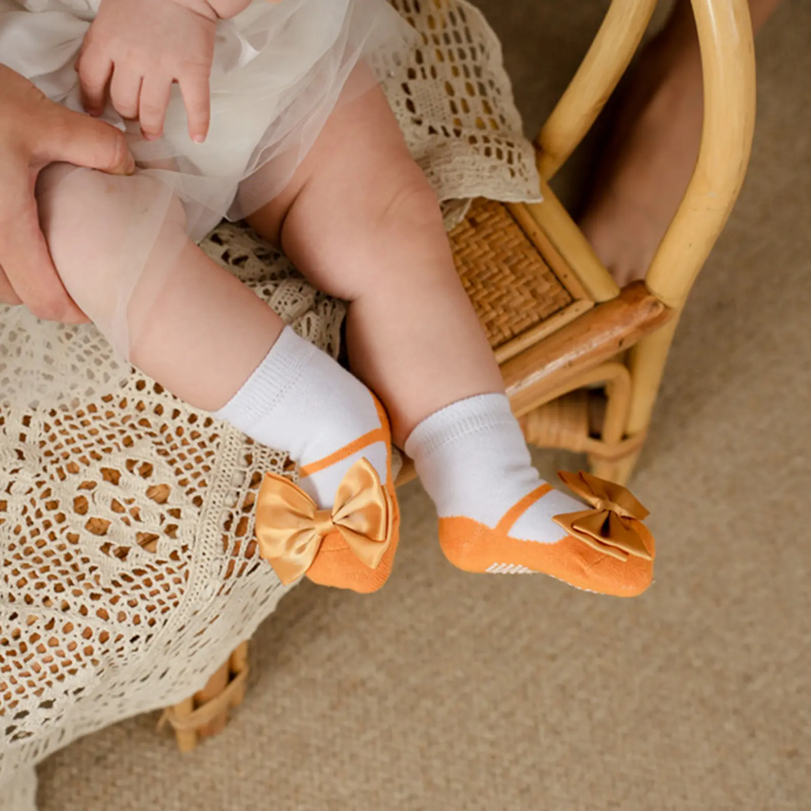 Baby Girls Socks Shoes Soft Short Socks with Bows Princess Ankle Socks Cute Infant Socks
