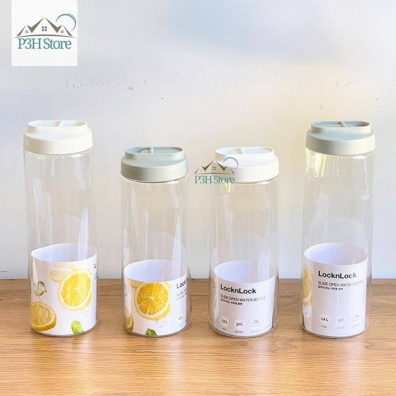 Bình nước LocknLock nắp trượt Slide Open nhựa PET BPA FREE dung tích 1.2L/1.4L HAP823 HAP824