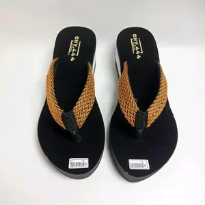 Sandal Wedges Wanita Model Jepit Motif Rajut Anyam Terbaru Desain Nyaman Dan Modern Cocok Untuk Gaya Fashion Terbaru Anda