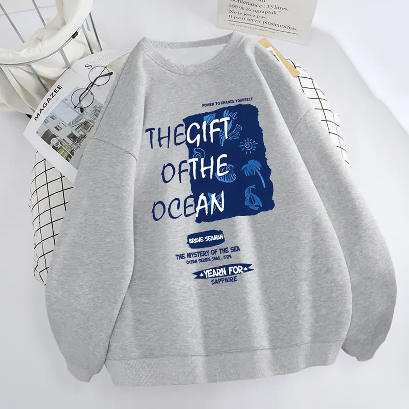Áo Nỉ Sweater The Gift Of The Ocean Nam Nữ Linh Nhím Unisex Chất Nỉ Lót Bông Form Rộng 2