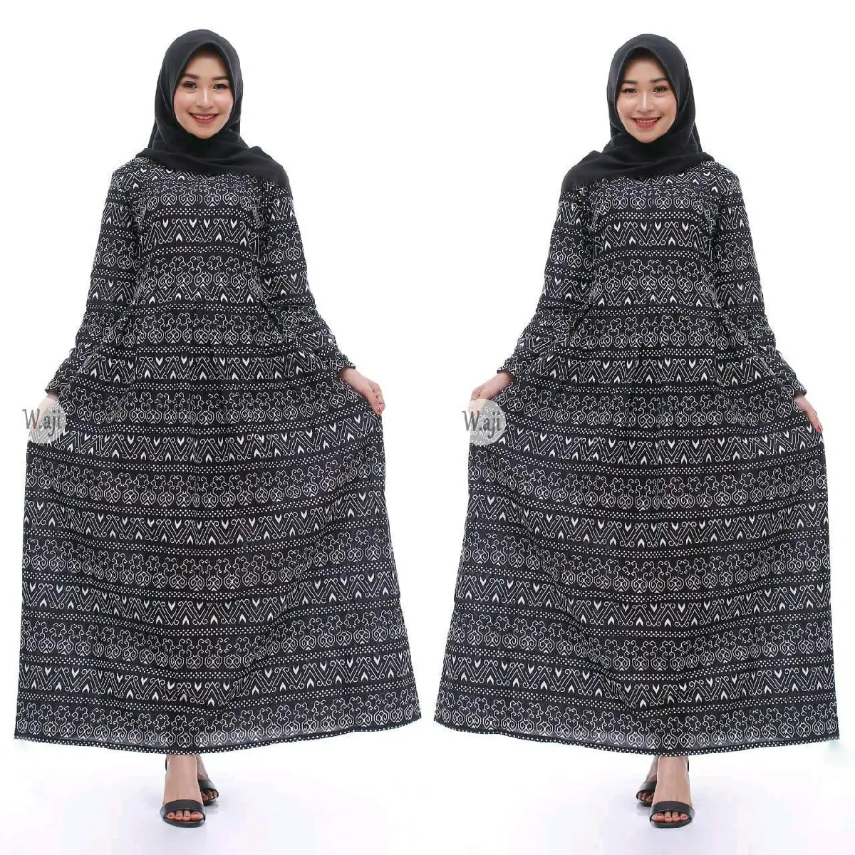 Gamis batik cantik, gamis batik dewasa motif terbaru