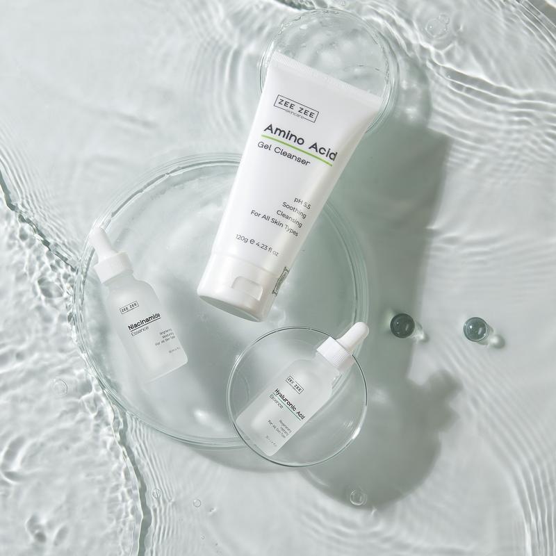 Combo Gel rửa mặt Amino Acid với Tinh chất Niacinamide và Hyaluronic Acid êm dịu dưỡng sáng cấp nước phù hợp mọi loại da