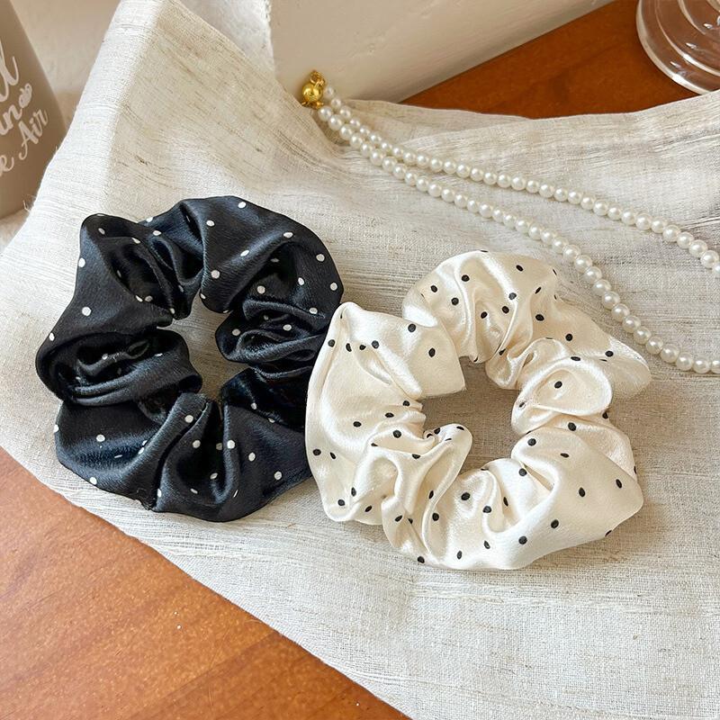 OKEBELANJA Scrunchie Besar Polkadot Karet Ikat Rambut Aksesoris Wanita Korea Style Fashion 1