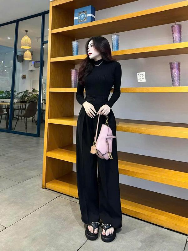 QUẦN ỐNG RỘNG XUÔNG DÀI 95CM - QUẦN TÂY ỐNG RỘNG CHẤT TUYẾT MƯA Nữ Ong Women Pants quần  ong  rong