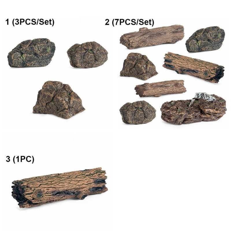 Product Introduction of Toy Brown Artificial Stump Plastic Scene Model Miniature Stone Dollhouse Sand Table Decoration Stone Wood Stub Figurine Universal 11