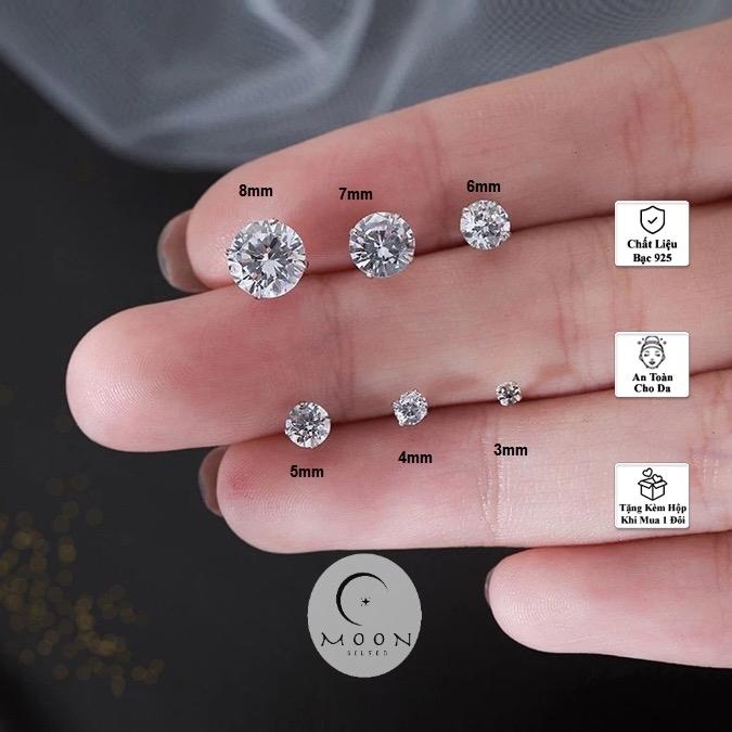 Khuyên tai nụ chốt đẩy Bông tai nụ nam nữ