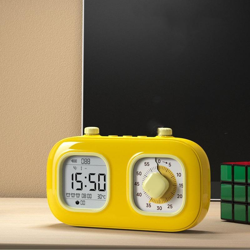Đồng Hồ Nhắc Nhở, Cỡ Nhỏ Thiết Kế Sáng Tạo, Chất Liệu ABS, Đồng Hồ Kỹ Thuật Số Để Bàn Đơn Giản, Quản Lý Thời Gian, Hiển Thị Nhiệt Độ, Đồng Hồ Hẹn Giờ Đếm Ngược, Thích Hợp Sử Dụng Trên Bàn 7