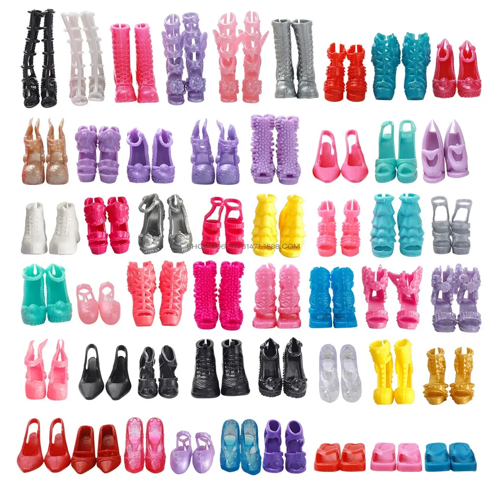 Multi  Different Styles Random 1 Pair Shoes Barbie Doll Accessories Shoes【 Random 1 Pair  】