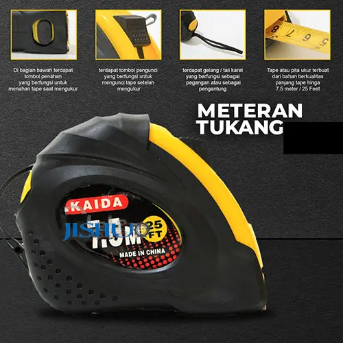 【COD】ALAT PENGUKUR TUKANG METEREN TUKANG 7.5M JS-1044 1
