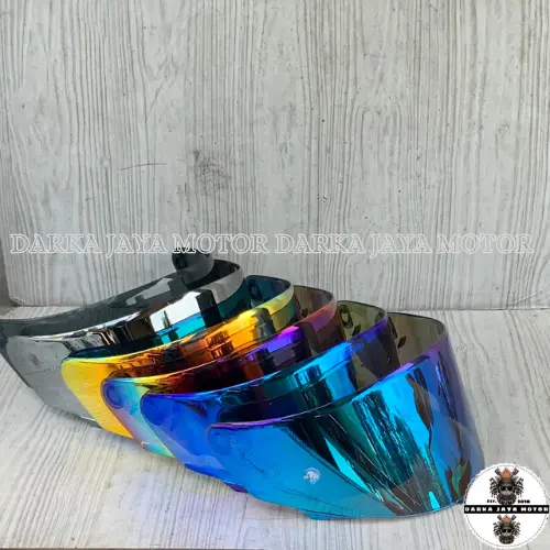 KACA VISOR FLAT KYT TT-COURSE/ FALCON / R10 / K2R / RC7 / NFR / NX RACE / PNP TANPA GANTI RACHET ATAU KUPINGAN Gold Motorcycle Red 0