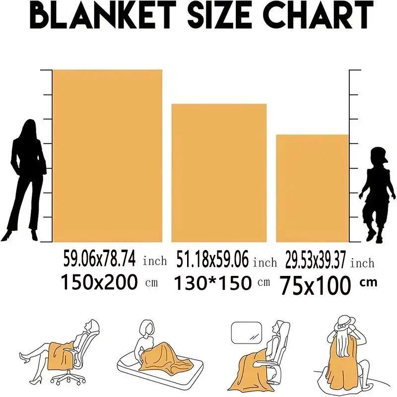 Book Print Flannel Blanket, Letter Print Soft Warm Throw Blanket, Napping Blanket for Home & Office Couch 1