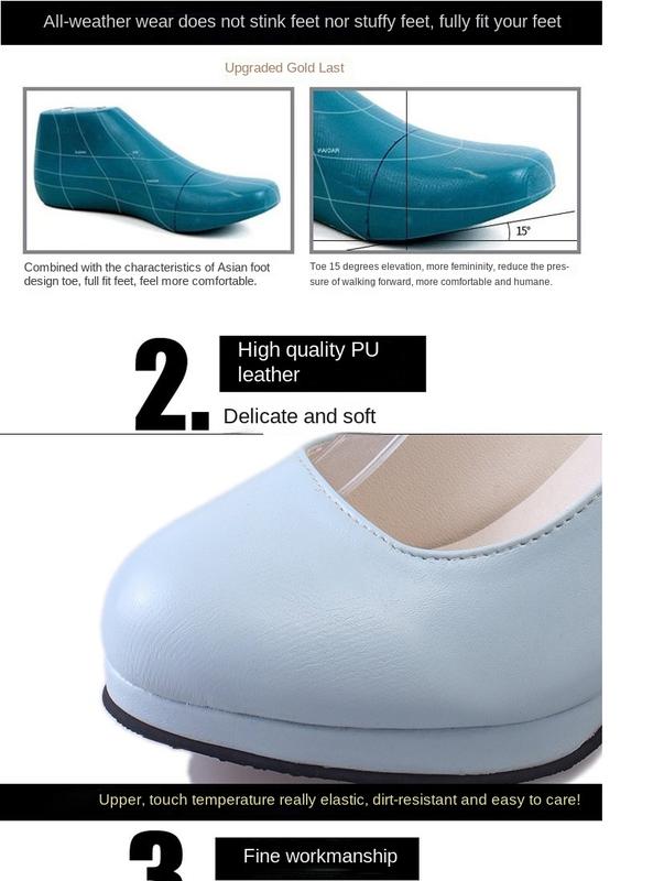 Product Introduction of Spring 2024 New Korean Style Sweet Low-Cut Pumps Women's Mid Heel Chunky Very High Heel Shoes with Buckle All-Matching Women's Fashion Shoes 9