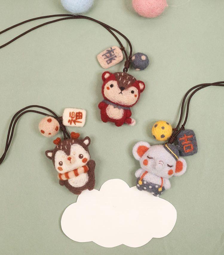 Product Introduction of Hani Wool Felt Poke for Boyfriend Homemade Material Bag Handmade Felt Doll Wool Felt DIY Material Package 14