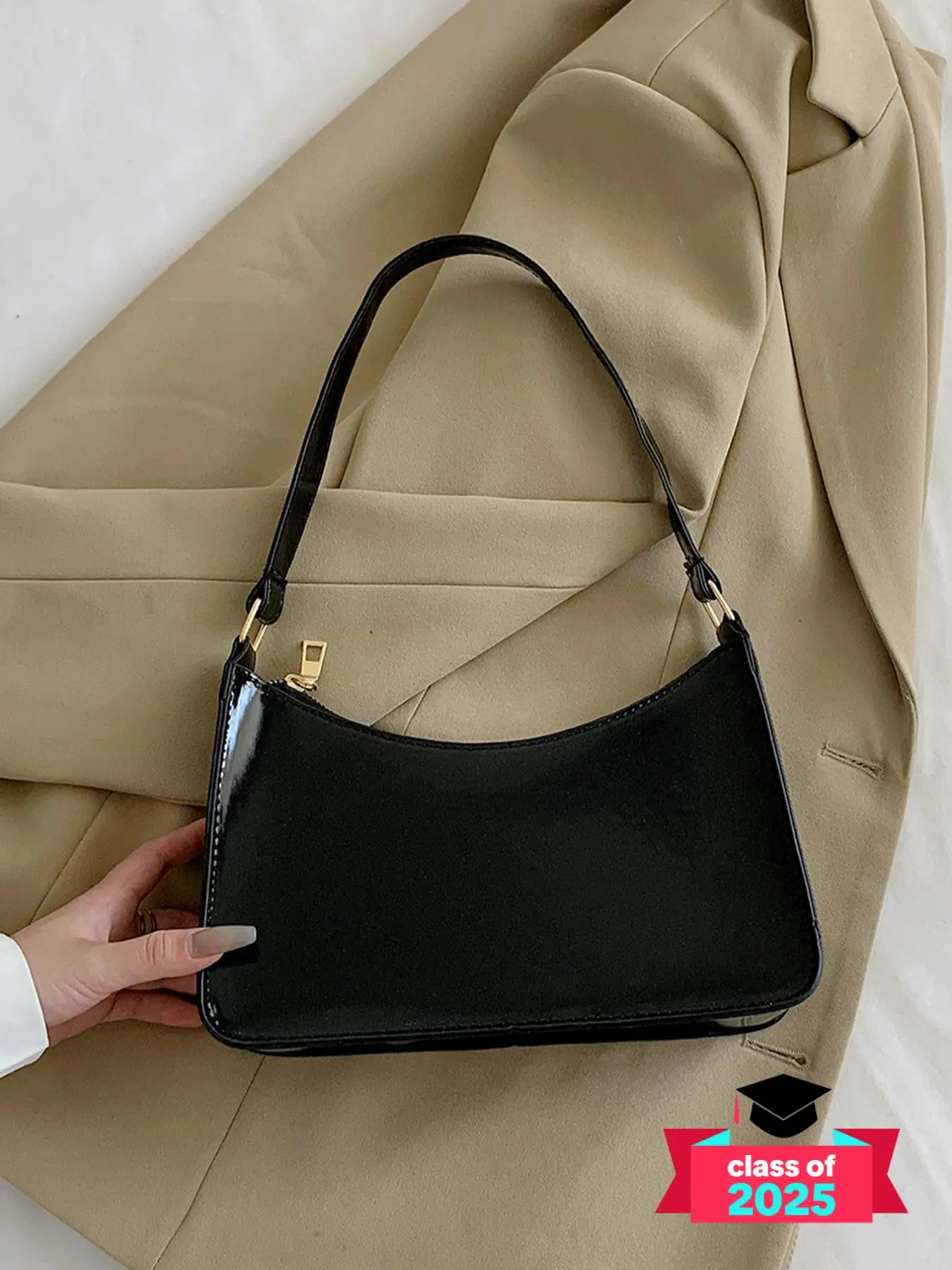 Women's Elegant Minimalist Shoulder Clutch Lux Bag, Shoulder Purse, Summer 2025 Trendy All-match Baguette Bag, Classic Shoulder Bag for Work & Daily Use, Handbags for Women, Over Shoulder Bag