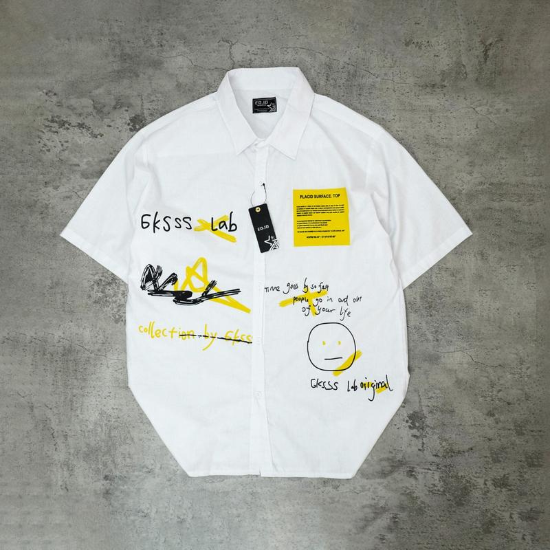 Kemeja Oversize Pria Gkss Lengan Pendek Atasan pria Oversize 2