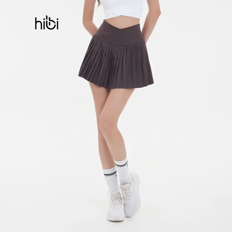 Chân Váy Thể Thao Hibi Sports SK004, Kiểu Lưng Chéo Xếp Ly, Chất Vải Xi x Lu Fabric Cao Cấp Phù Hợp Tập Pickleball, Tennis, Cầu Lông Và Yoga Nghệ Thuật 5
