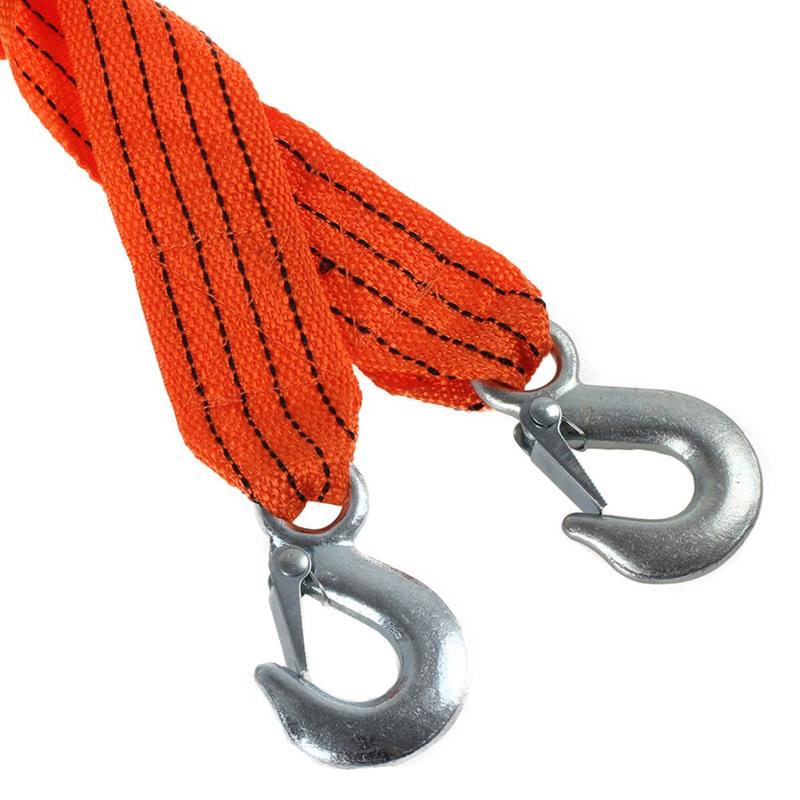 Product Introduction of 4 meters Tow Strap with Hooks Car Vehicle Recovery Rope Trailer Rope 3 tons Capacity Heavy Duty Tow Rope 8