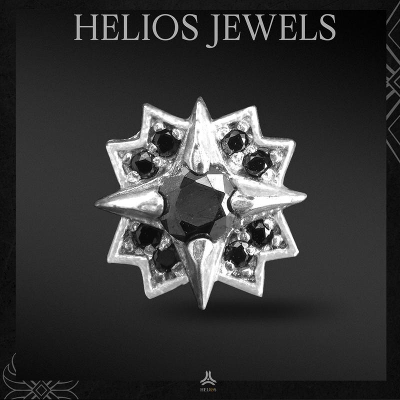 Khuyên Tai Bạc S925 Magic Star 8mm Helios Silver Original