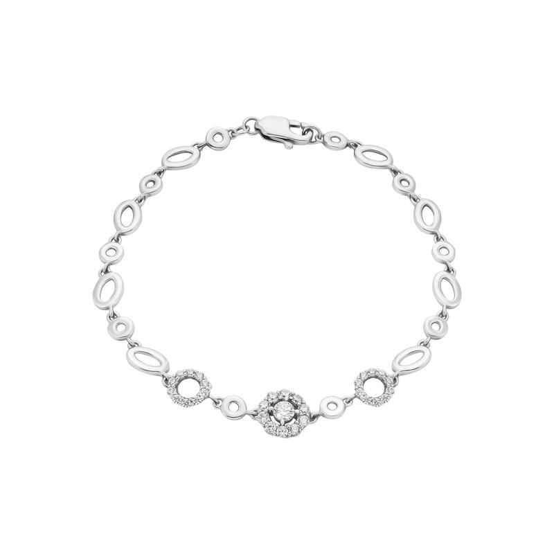 Lắc tay bạc đính đá PNJSilver XMXMK000017