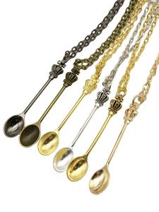 Crown Spoon Design Pendant Necklace, Fashion Jewelry for Party, Daily Clothing Decor, Trendy All-match & Exquisite Jewelry for Birthday Gift