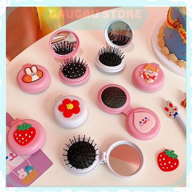  Gương Mini Cầm Tay Kèm Lược Chải Đầu Hoạ Tiết Xinh Xắn Nhỏ Gọn Và Tiện Dụng   HCM   