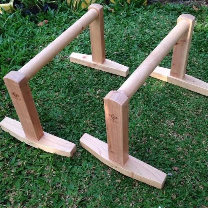 Outdoor Wooden Parallettes Vex Medium Parallette Bar Push Up Bar 2