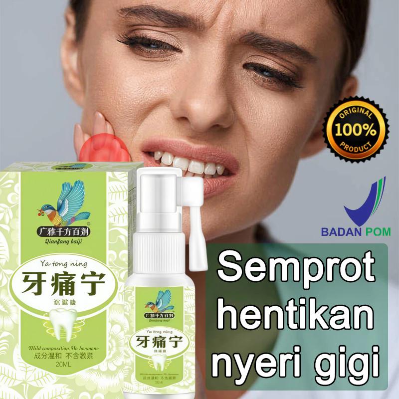 Obat Sakit Gigi Spray 20ml - Semprotan Herbal untuk Sakit Gigi & Gusi Bengkak - Pereda Nyeri Instan & Pembersih Gigi - Halal & Badan POM 0