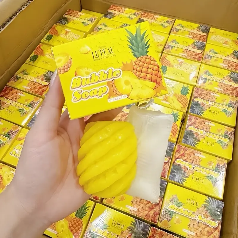 [ MUA 2 TẶNG 2 ] 4 BUBBLE SOAP- Xà Bông Tắm Hỗ Trợ Cải Thiện Tone Da Body 65g*4, LE'PEAU Dưỡng Da Body Dưỡng Body 5