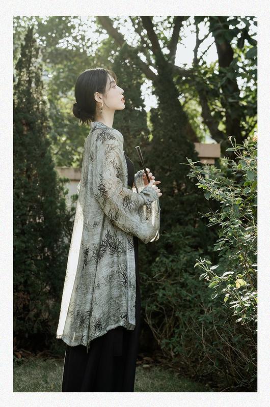 Product Introduction of New Chinese Style Han Chinese Clothing Suits Placket Long Cardigan Pants Three-Piece Suit Daily Commute Leisure Comfortable 15