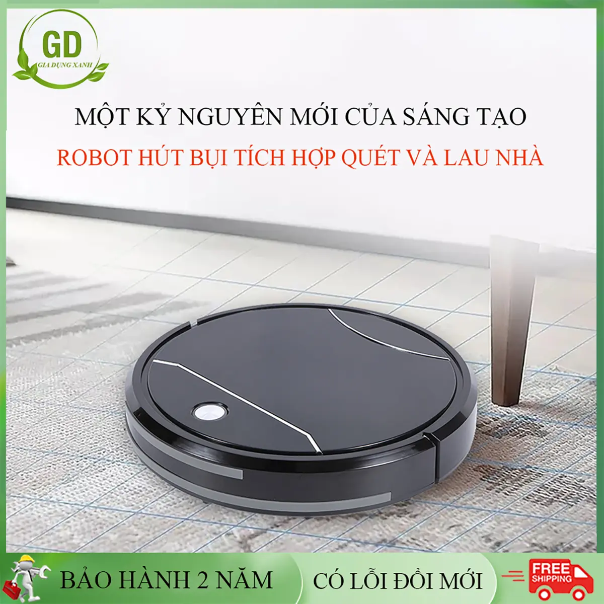 Robot hút bụi lau nhà thông minh, máy hút bụi gia đình đa năng tự lập trình dọn quét lau nhà, tự động sạc, cảm biến chống rơi. Bảo hành 2 năm toàn quốc. đổi mới 7 ngày nếu lỗi. Máy hút bụi dạng hộp