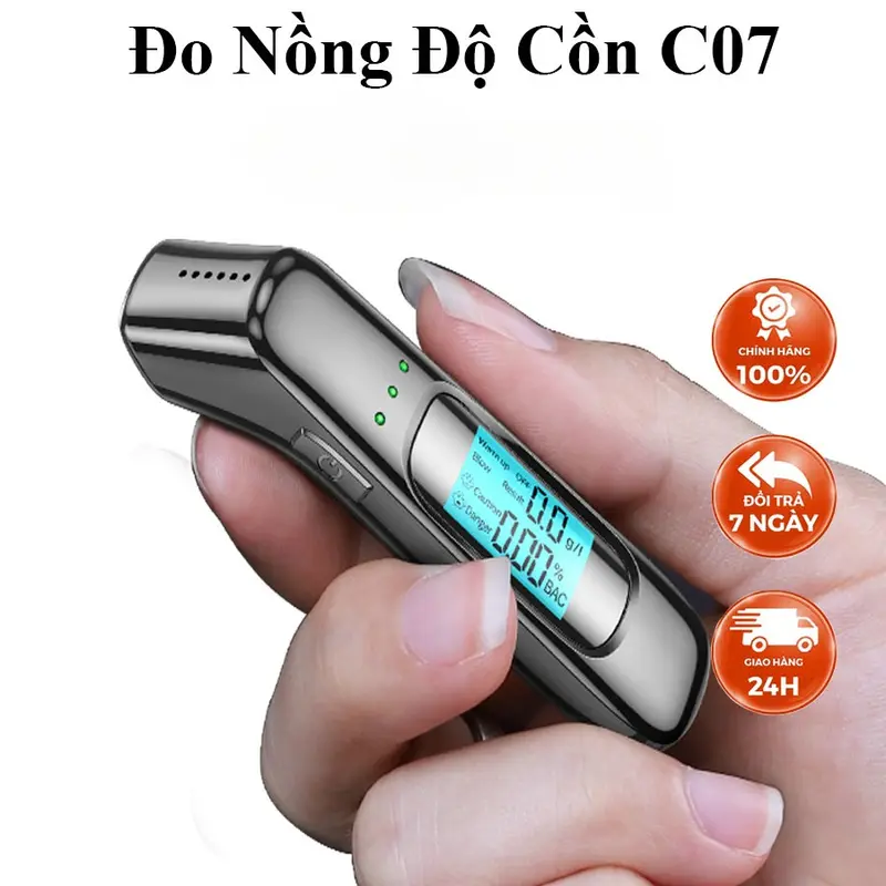 Máy Đo Nồng Độ Cồn C07 An Toàn Tuyệt Đối Trên Đường Bằng Cách Đo Nồng Độ Cồn Chính Xác chỉ trong 3 Giây - T213 0