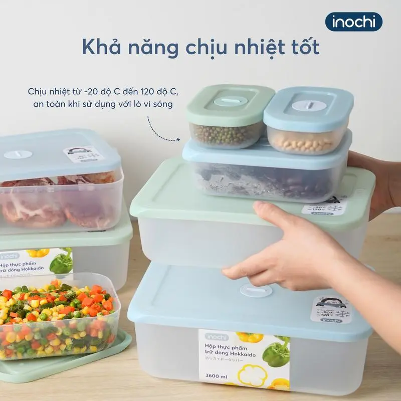 Hộp trữ đông thực phẩm Inochi cao cấp - bảo quản, trữ đông thực phẩm hop dung tulanh